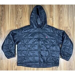 Polo Ralph Lauren Women's Pink Pony Insulated Hooded Jacket RARE - XL